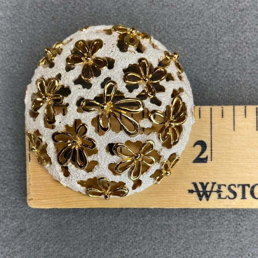 Trifari earrings brooch