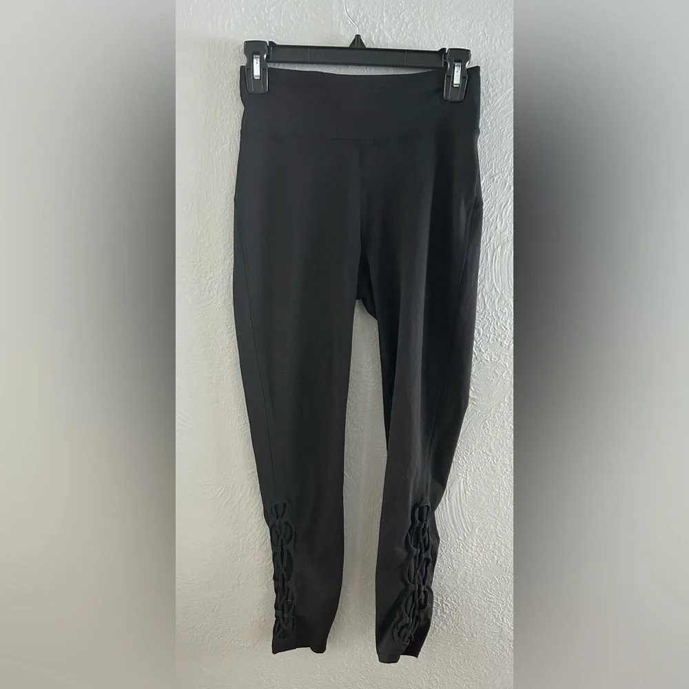 Lululemon Black Tied to It leggings.  Women's size 6, great condition!