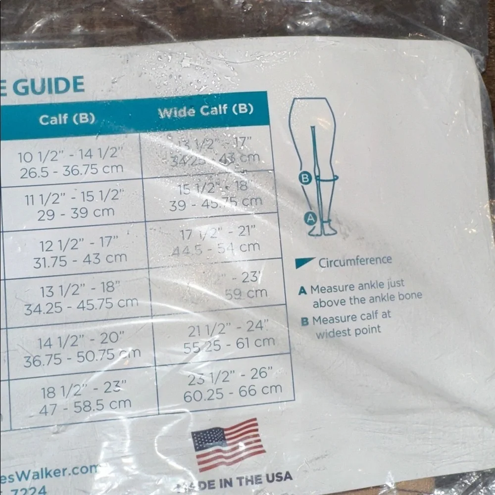 Ames Walker P200 size large beige Compression Socks 20-30 mmHg