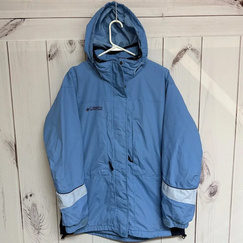 Columbia Interchange 3-in-1 Jacket Women’s Large Powder Blue EUC‎