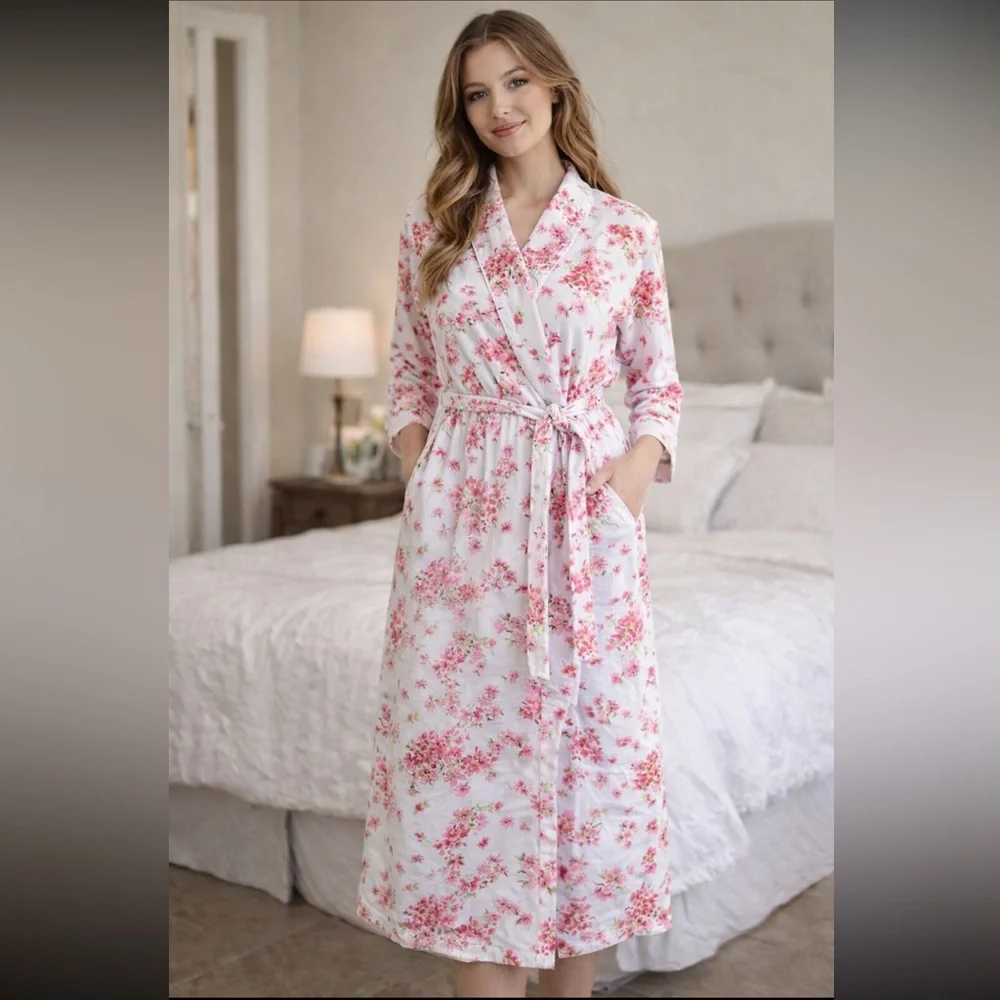 Appleseed’s Floral Cotton Robe. Women’s Sz-PXL. | Soft | Cottagecore | Feminine