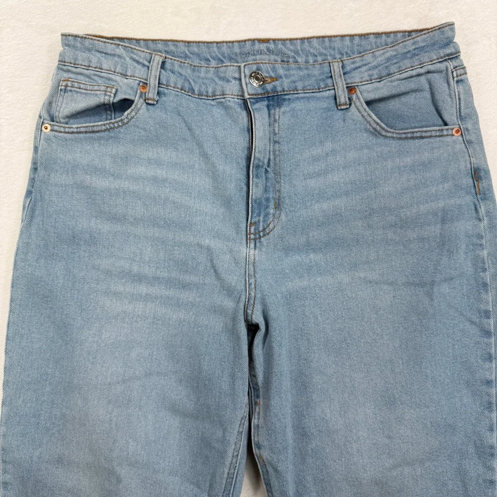 Wild Fable 16 Jeans High Rise Straight Ankle Stretch Light Blue Denim Boho Basic