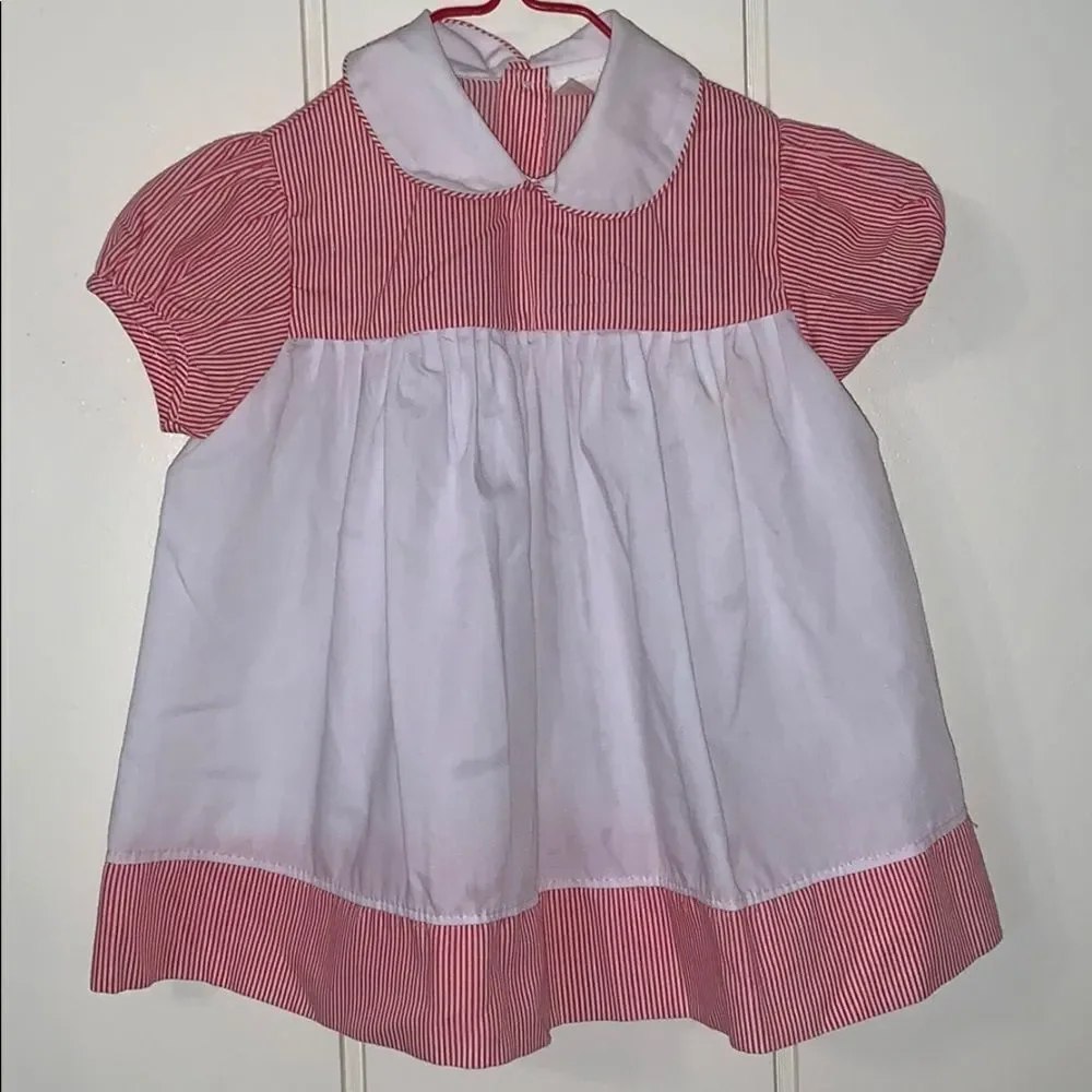 ‎Vintage red & white striped dress