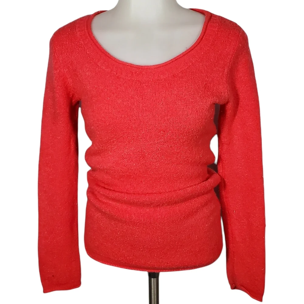 NO BOUNDARIES Stretchy Coral Knit Sweater Size L