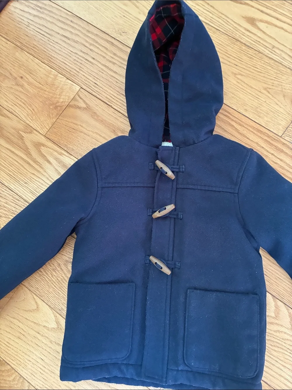 OshKosh B'gosh Navy Hooded Duffle Coat with Blue, Green & Orange Puffer Vest