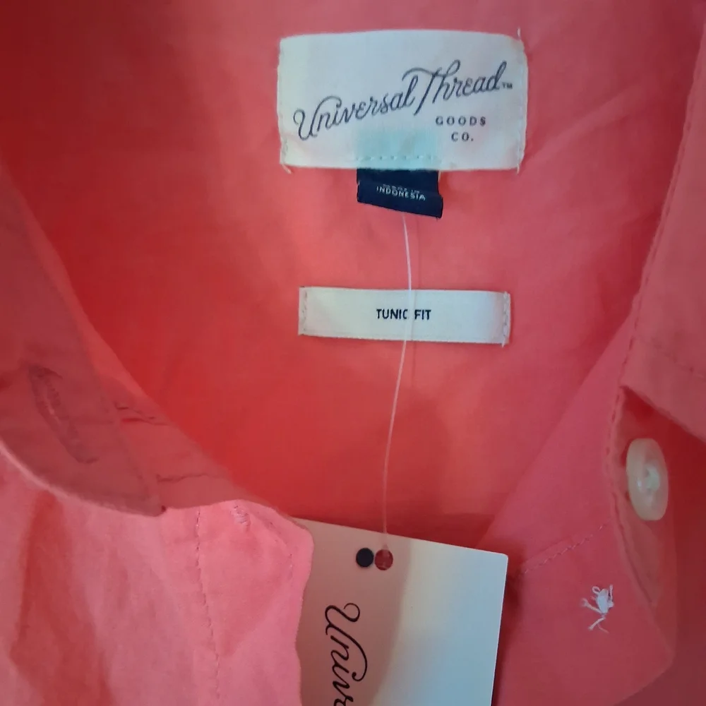 Coral Button-Up Shirt