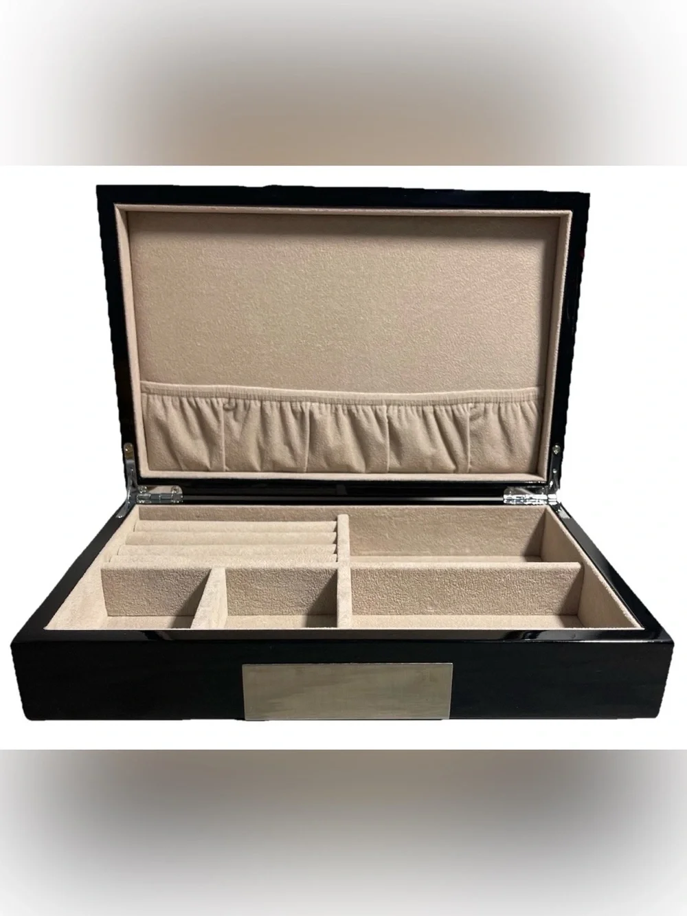 Jewelry Box w/ Lined Interior • Black - Trinket