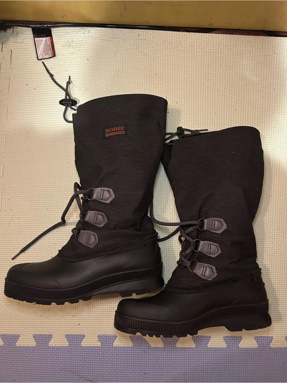 Vintage Women’s Black Sorel Kaufman Canada Lace-Up Winter Boots Size 8