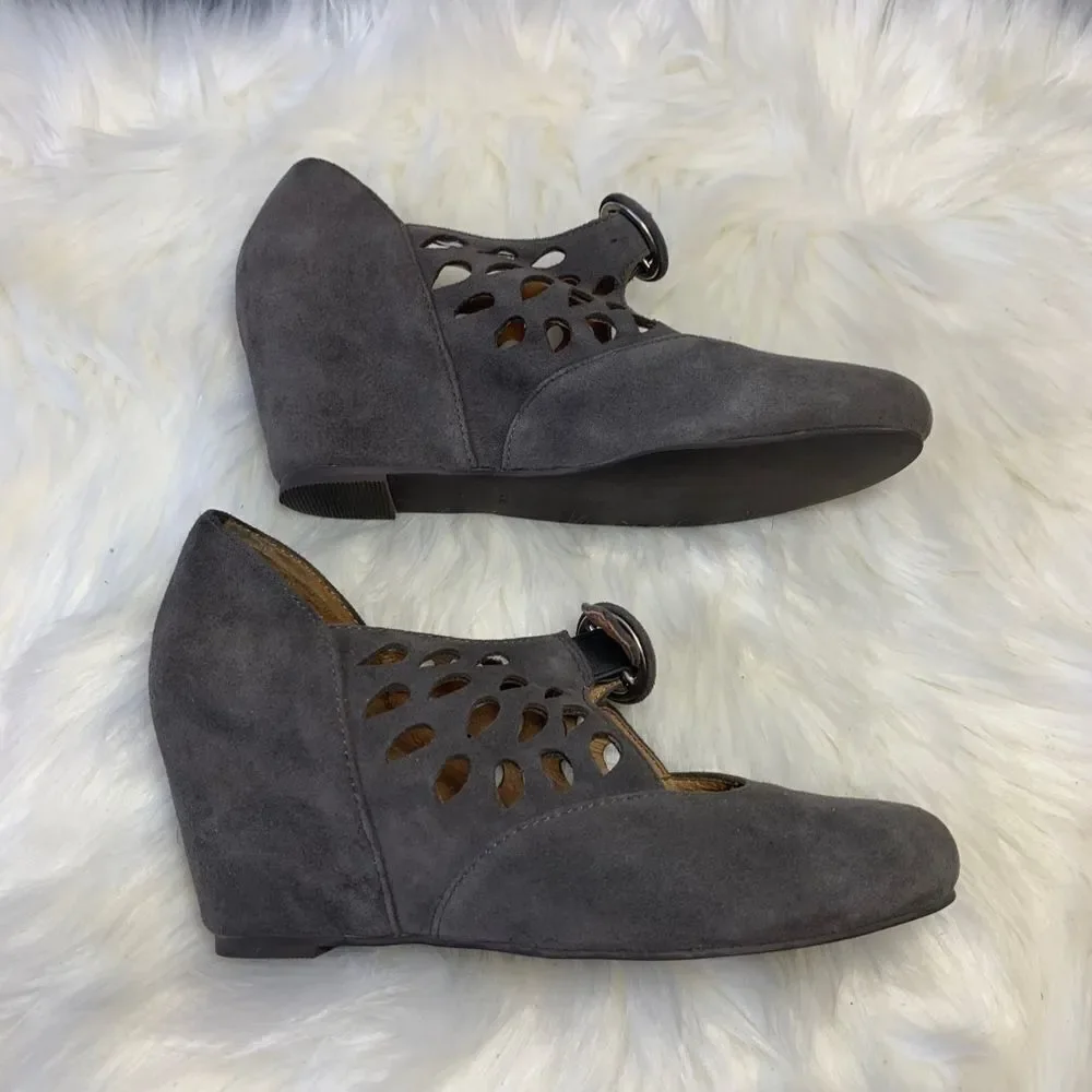 Jeffrey Campbell Torch Suede Wedge Shoes‎ Size 6.5