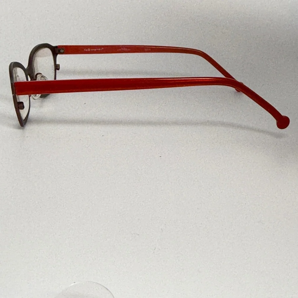 l.a. Eyeworks Donna Su 828M Titanium Eyeglasses‎ Frames Red Brown Japan 21948
