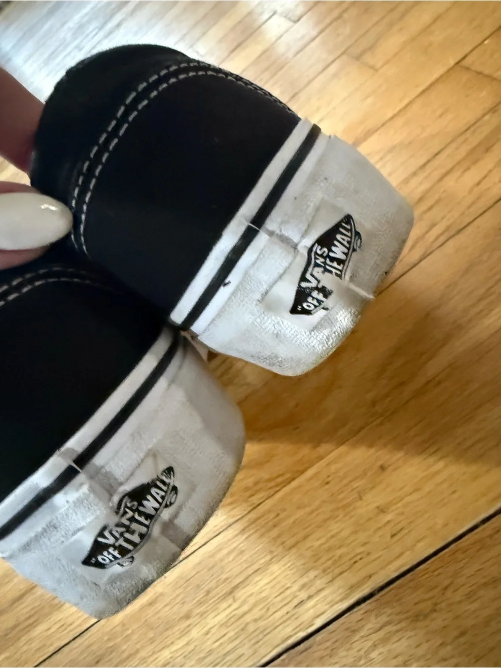 Vans black white