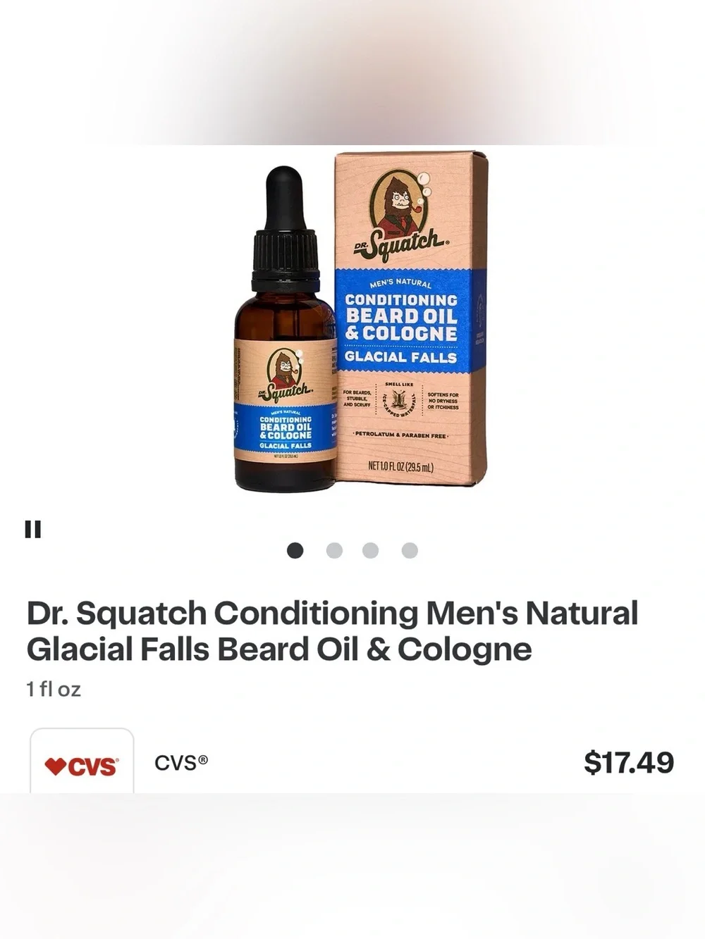 Dr. Squatch BUNDLE | Beard Oil & Cologne Glacial Falls Face Wash Fresh Falls 2