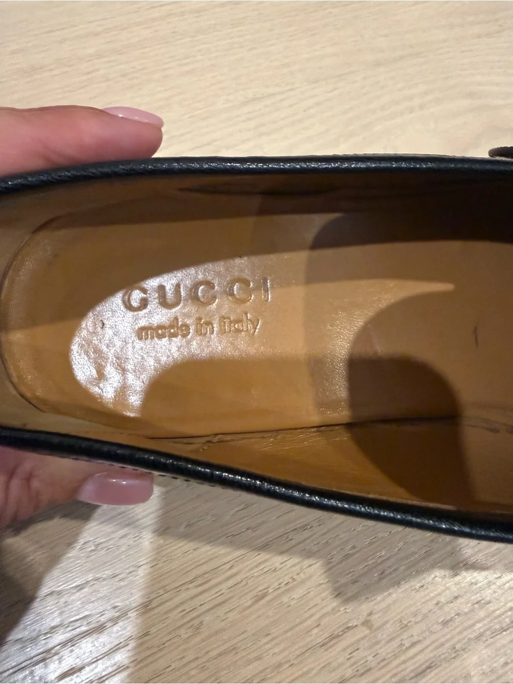 Gucci Black Leather Men’s Slip-On Loafers with Silver Double-G Bit