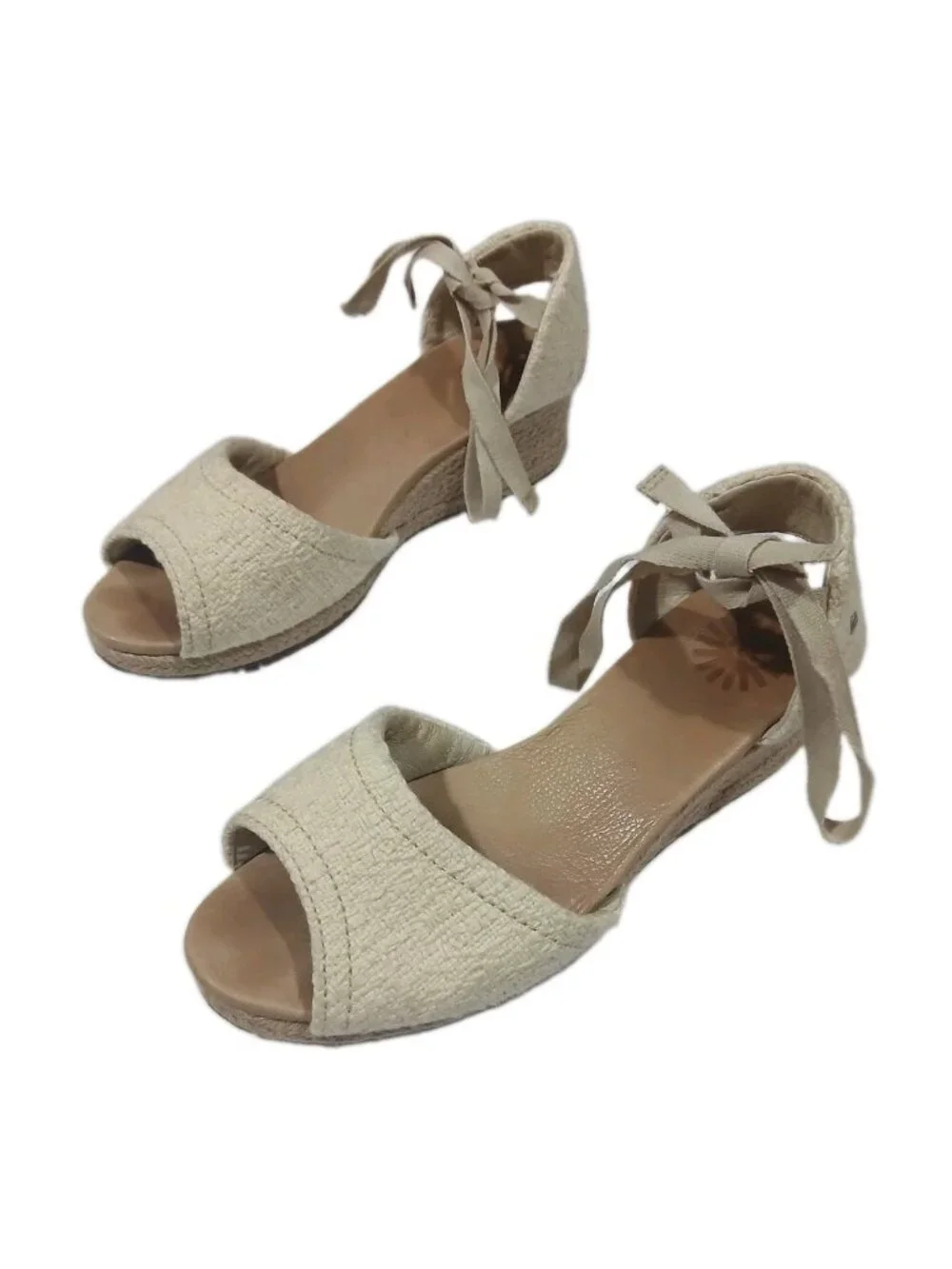 UGG Delmar Espadrille Wedge Sandals Lace Up