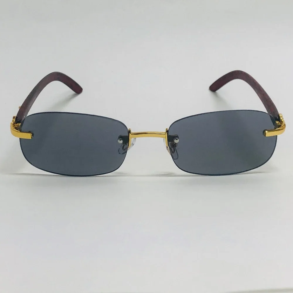 Men Sunglasses Small Framless Elegant‎ UV400 Outdoor Rapper Gangs Style Trendy