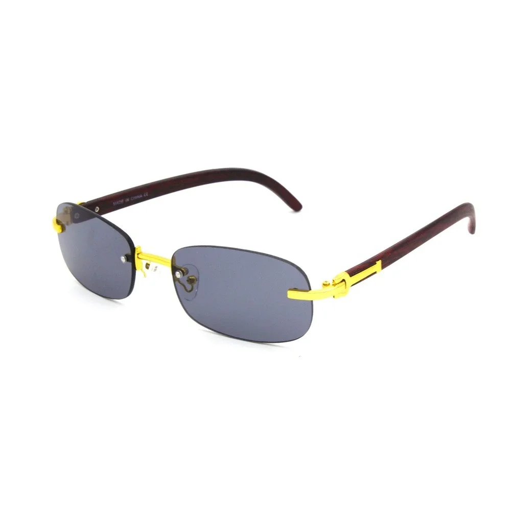 Men Sunglasses Small Framless Elegant‎ UV400 Outdoor Rapper Gangs Style Trendy