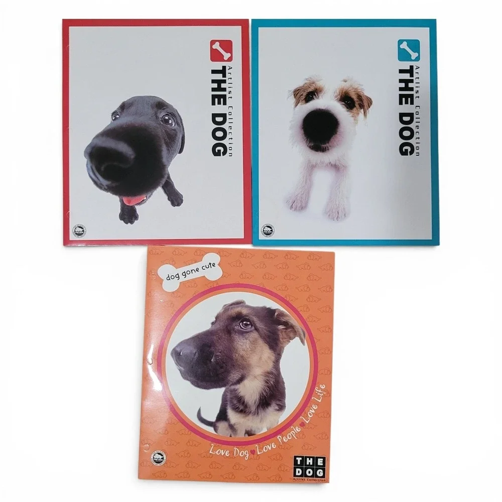 The Dog Artist Collection Lot of 3 2-Pocket Folders Lab Jack Russel Shepherd