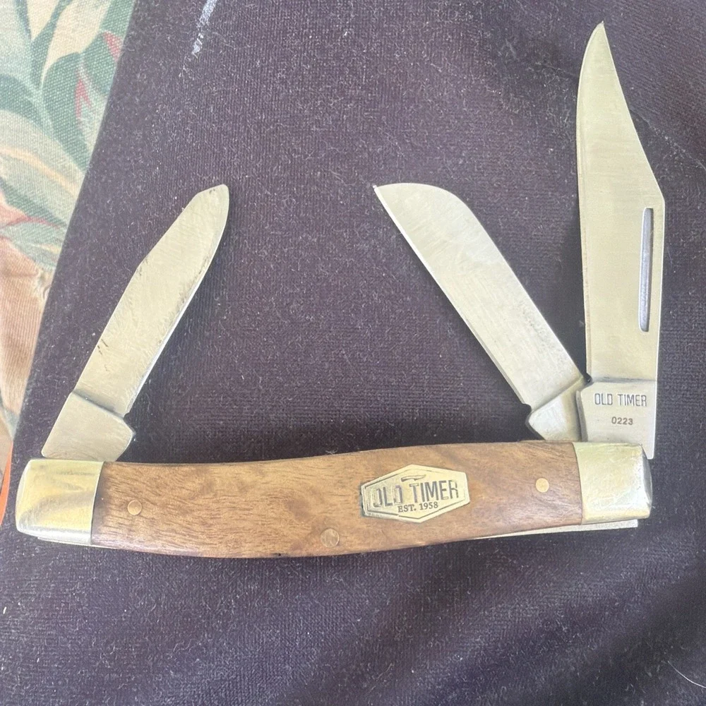 Old Timer 8OTW‎ Desert Ironwood Handle 3-BLADE Stainless Handles Used