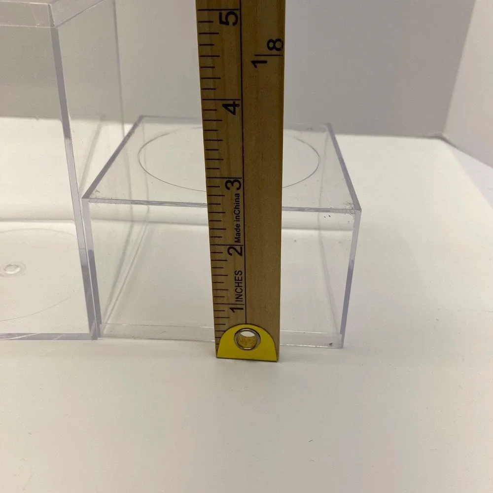 Clear Plastic Display Box Container Stackable Storage Case 7 in