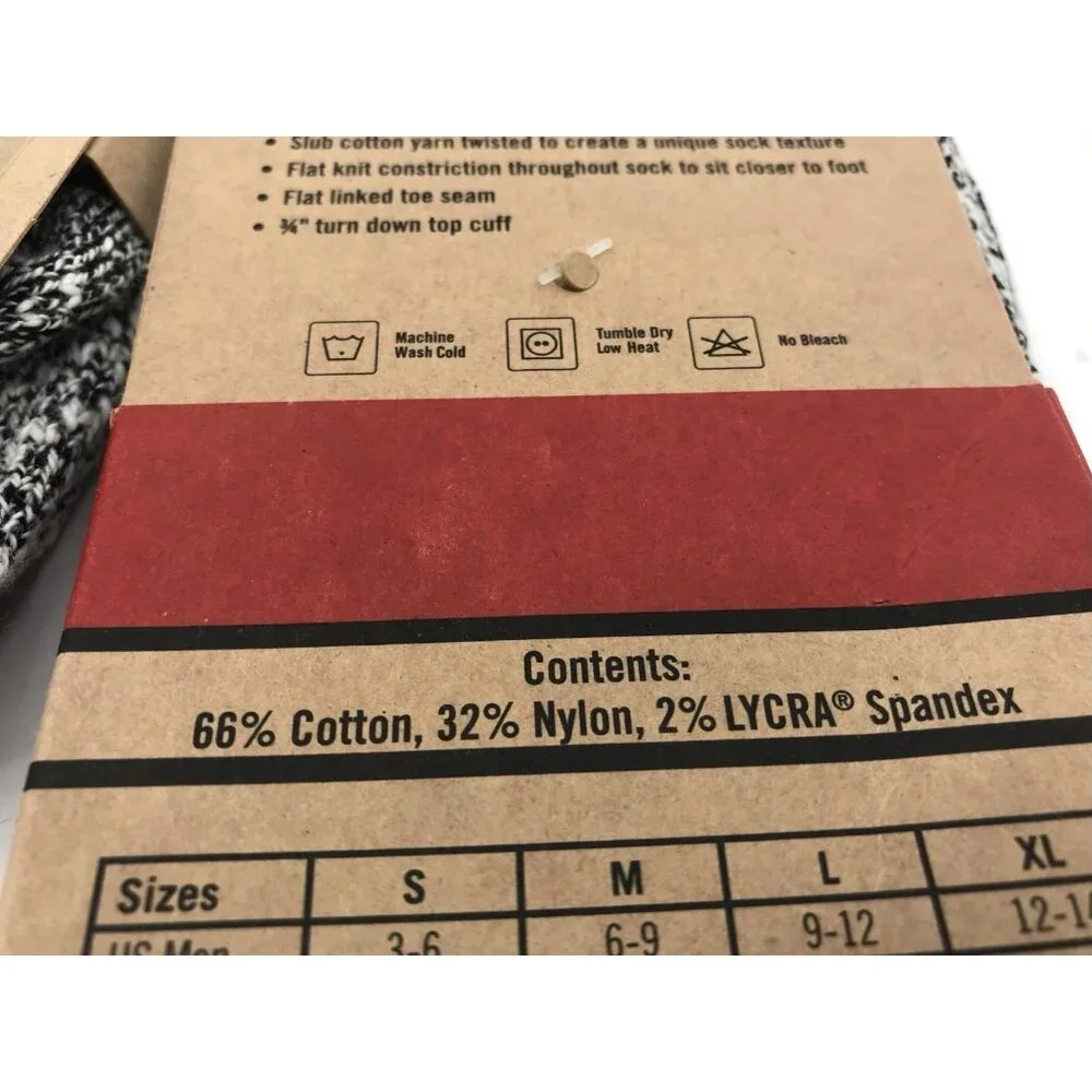 Red Wing Shoes Cotton Ragg Crew Socks Womens  Size 4-7 Men 3-6 Three Pairs Black