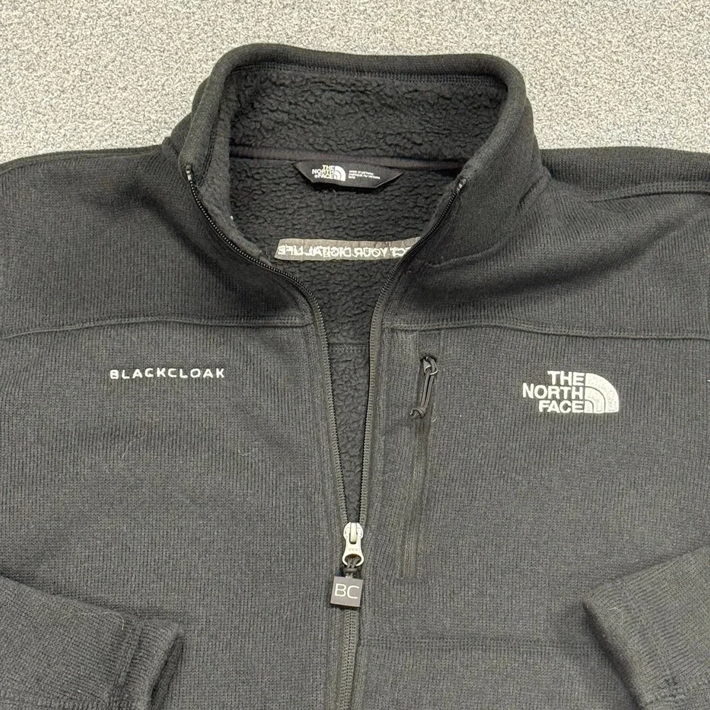 The‎ North Face Mens Black Heather Sweater Fleece Jacket M New With Tags