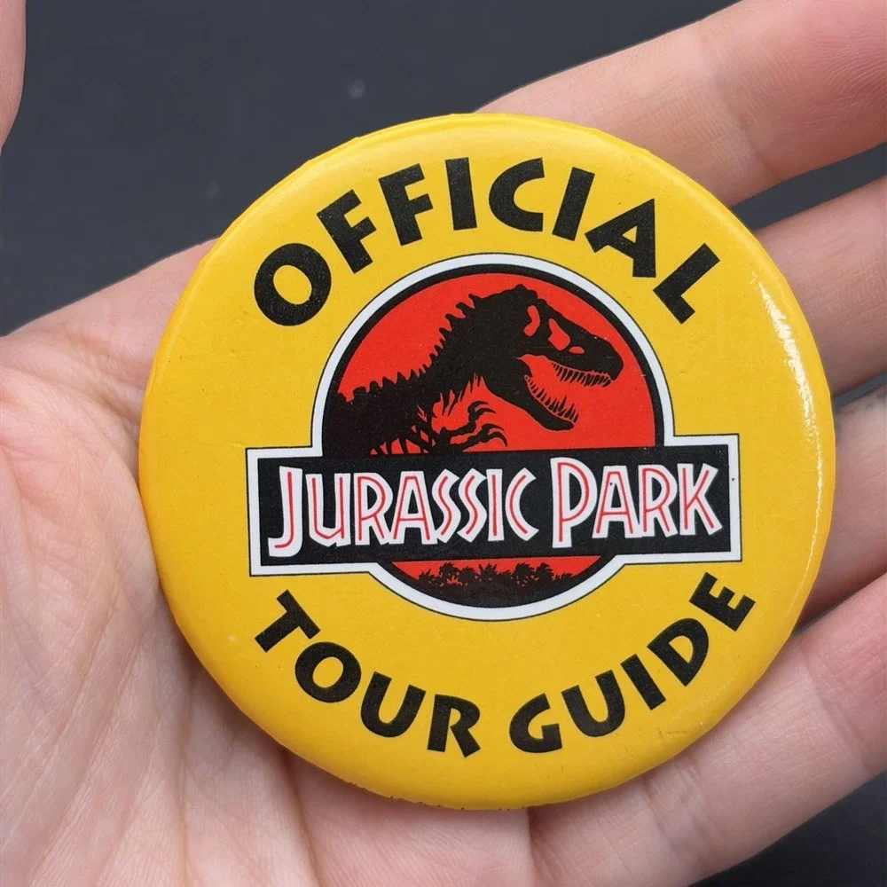 Jurassic Park Official Tour Guide‎ Movie Dinosaurs Button Pin
