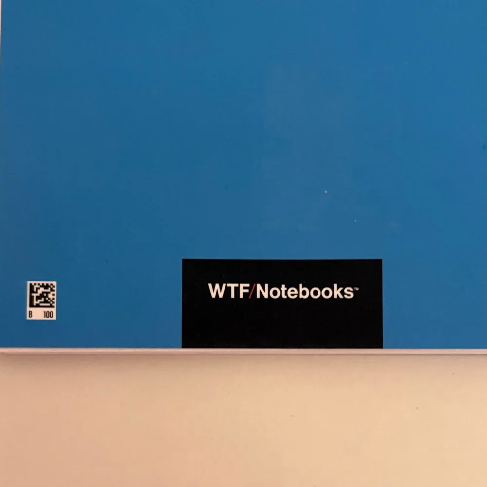 wtf notebooks blue spiral