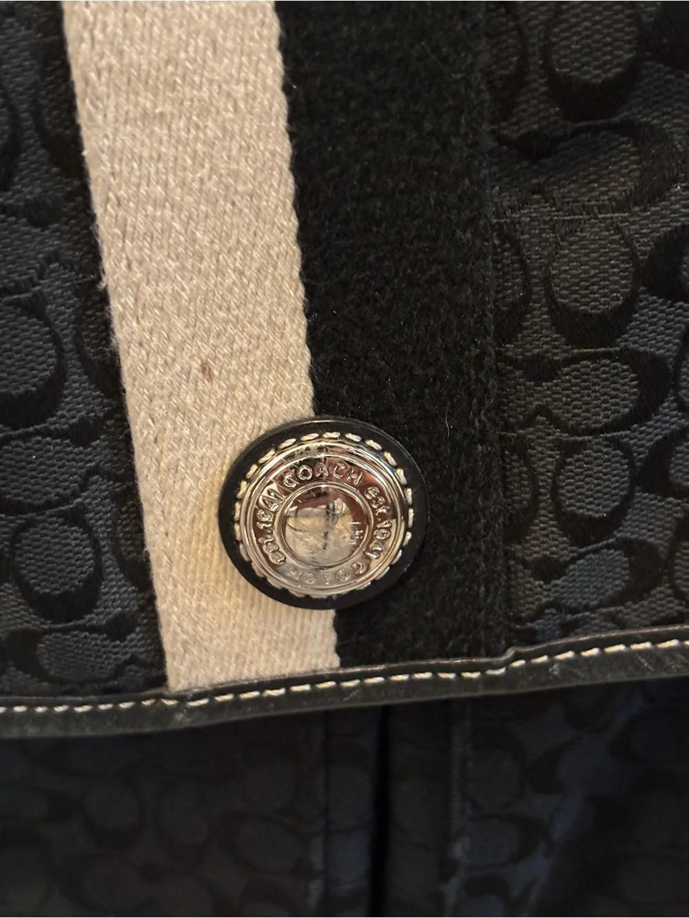 Coach sleek black