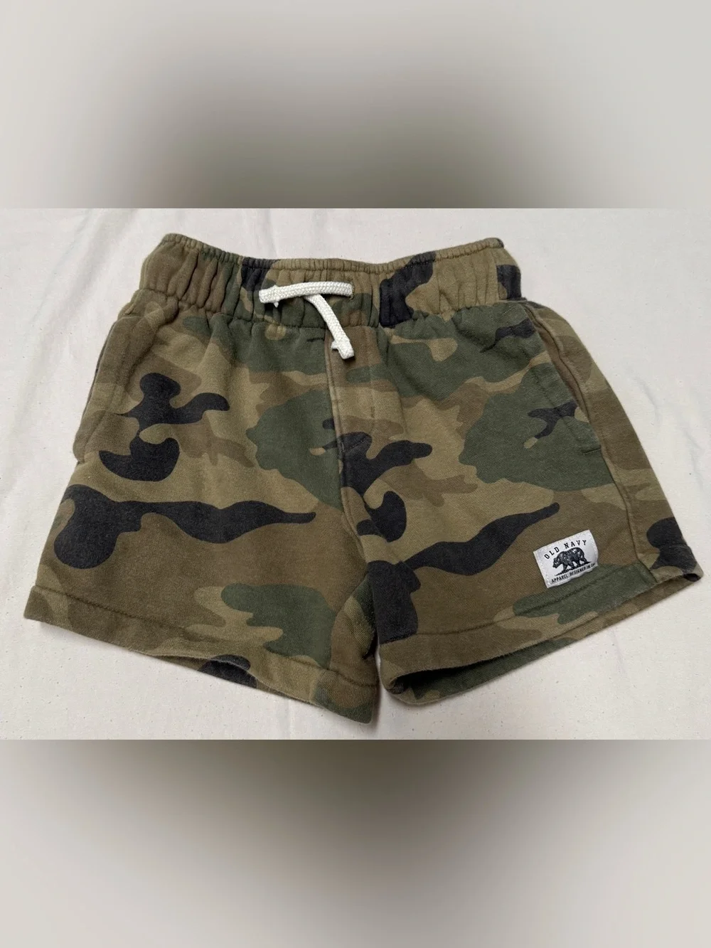 Old Navy Boys Camo Elastic-Waist Shorts in Green and Brown