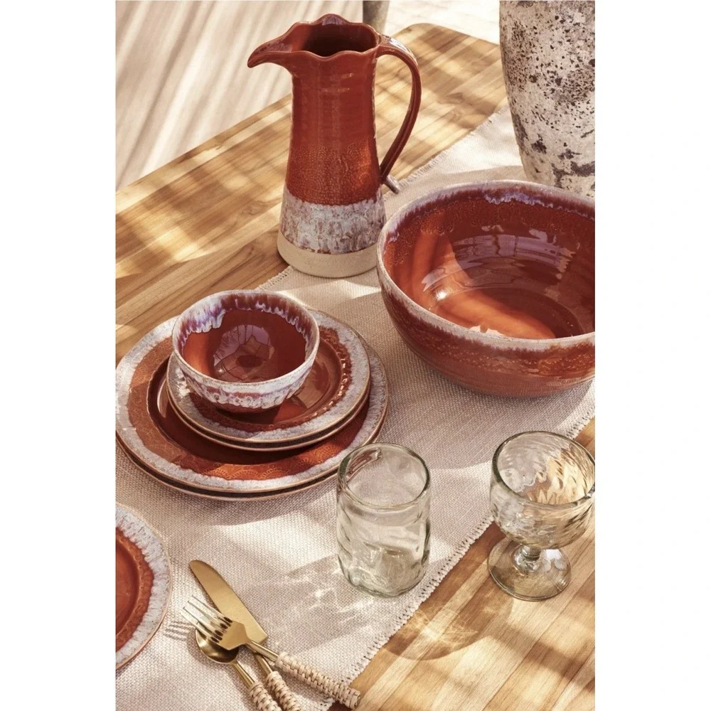 Anthropologie Old Havana Bread Plates Set of 4 Spice Appetizer‎ Dessert Side New