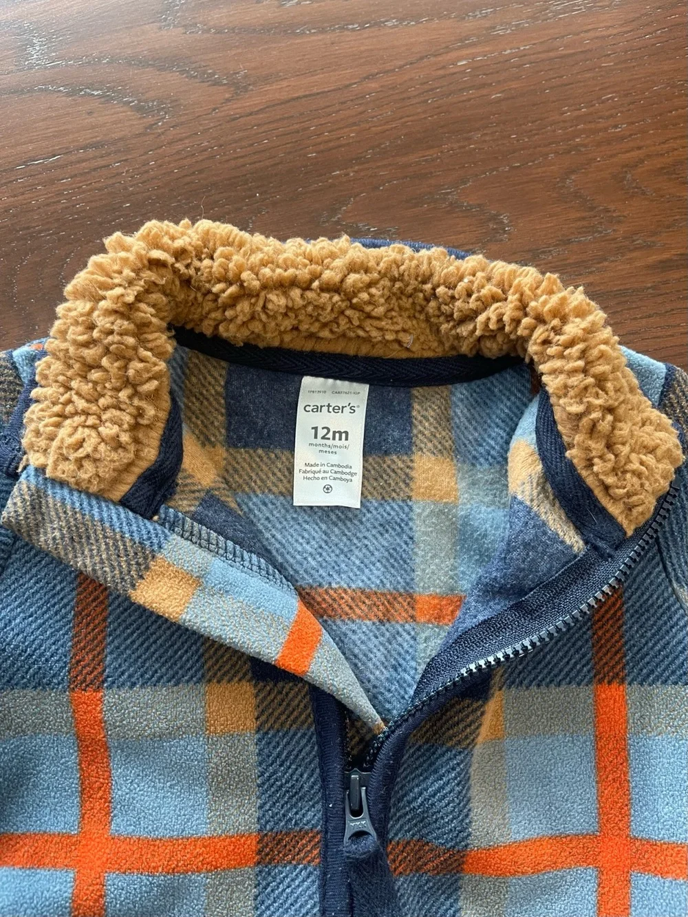 Carters warm plaid