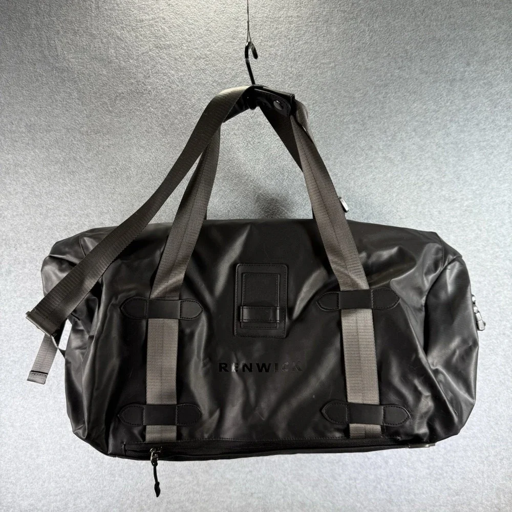 Renwick Travel Roll‎ Top Duffle with Backpack Straps & Laptop Sleeve 40L Black