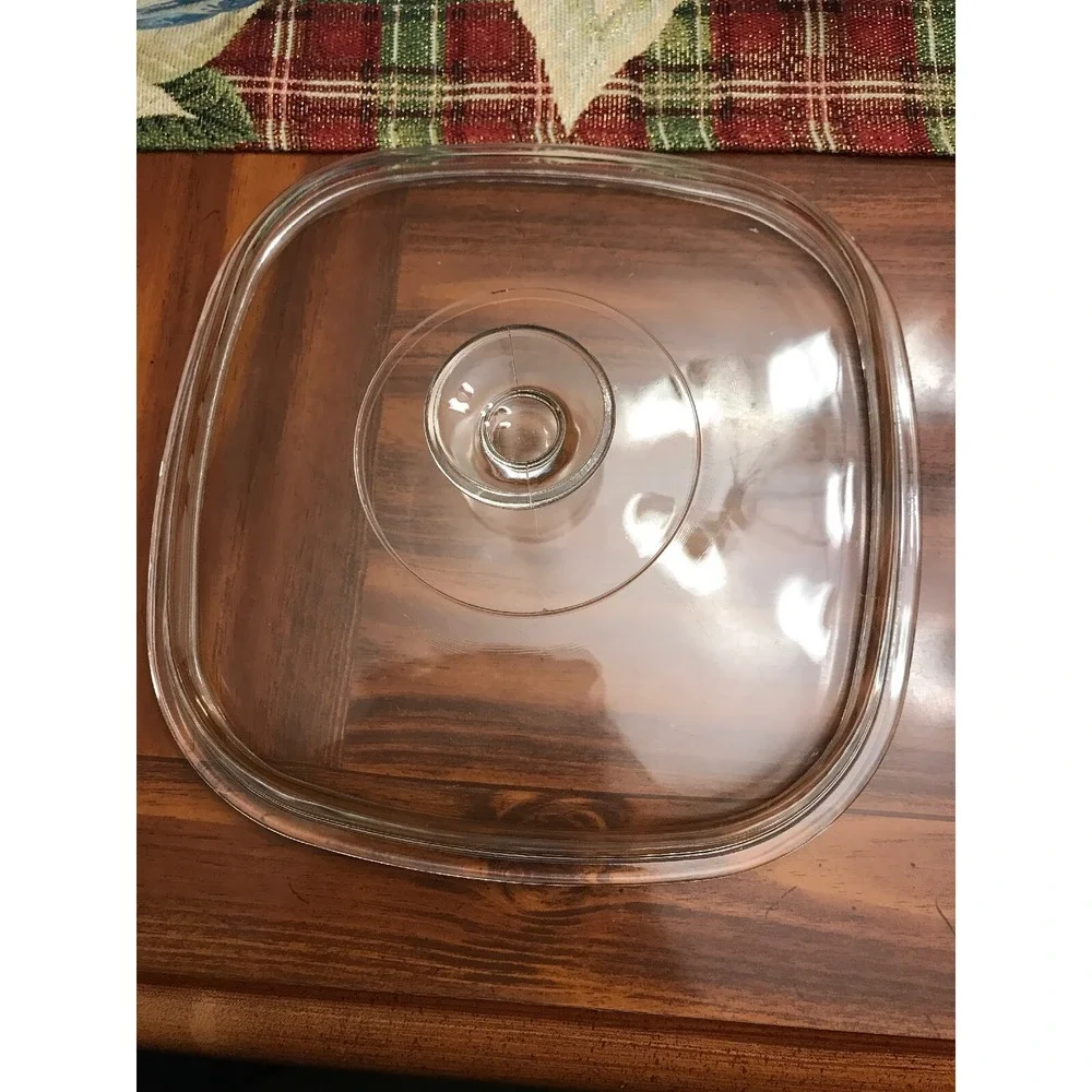 pyrex vintage clear‎ replacement lid with handle casserole