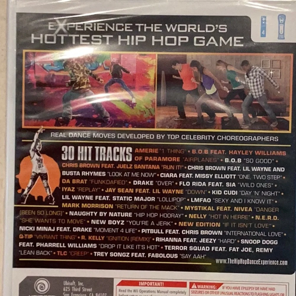 The Hip Hop Dance Experience Wii Game New