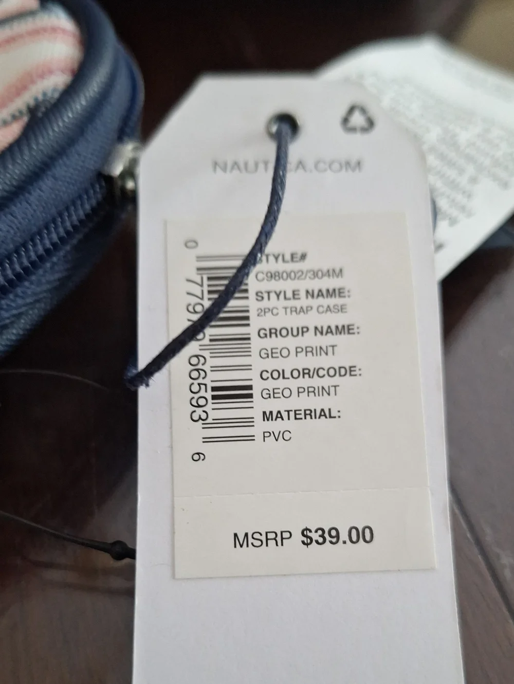 Nautica trim pouches zipper