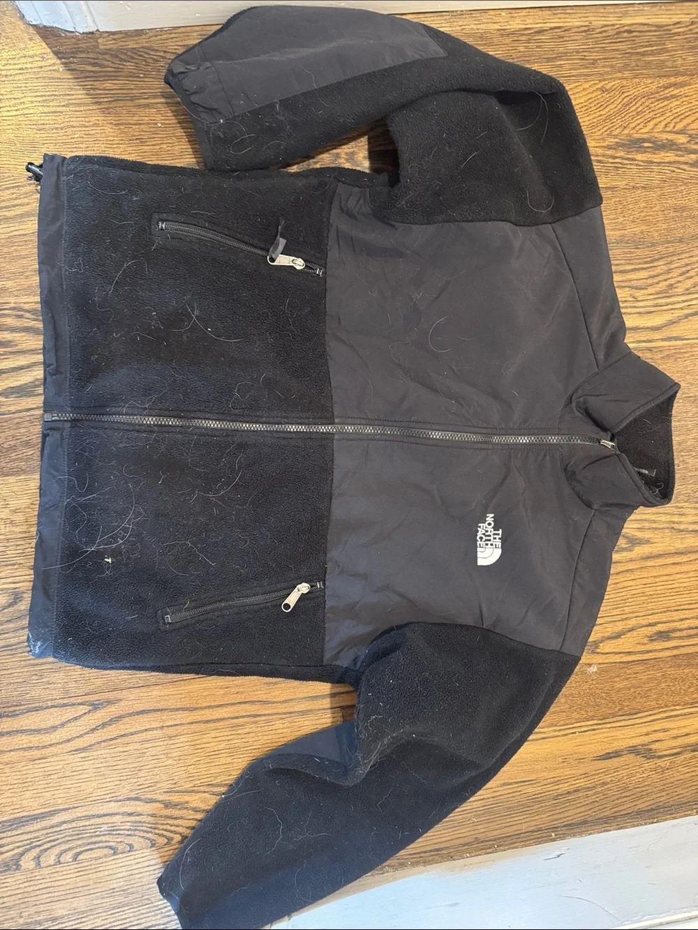 The North Face Black Men's Fleece Jacket with Overlay Panels