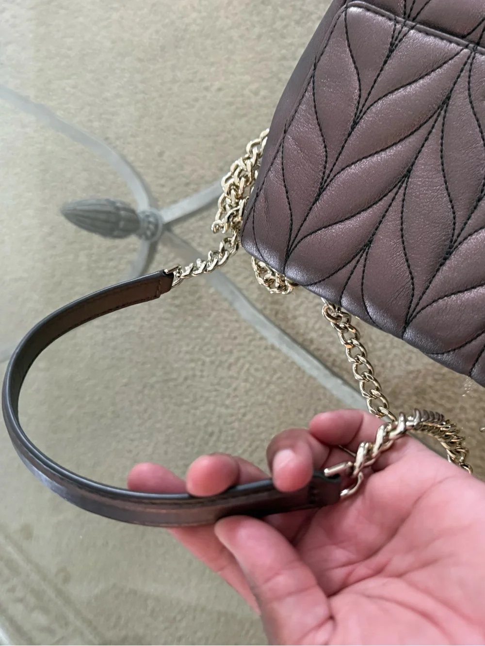 kate spade quilted leather