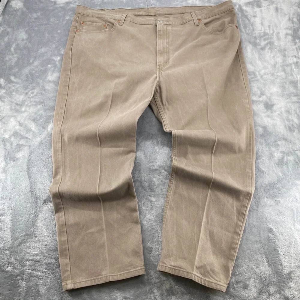 Levis 511 Slim Fit Khaki Tan Jeans Mens 48x30(48x28) Cotton Stretch 5 Pocket