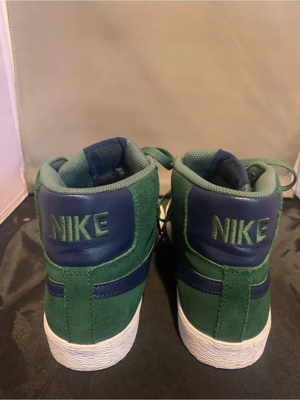 Nike Youth’s SV Zoom Blazer Mid-high Sneakers in Noble Green/Midnight Navy