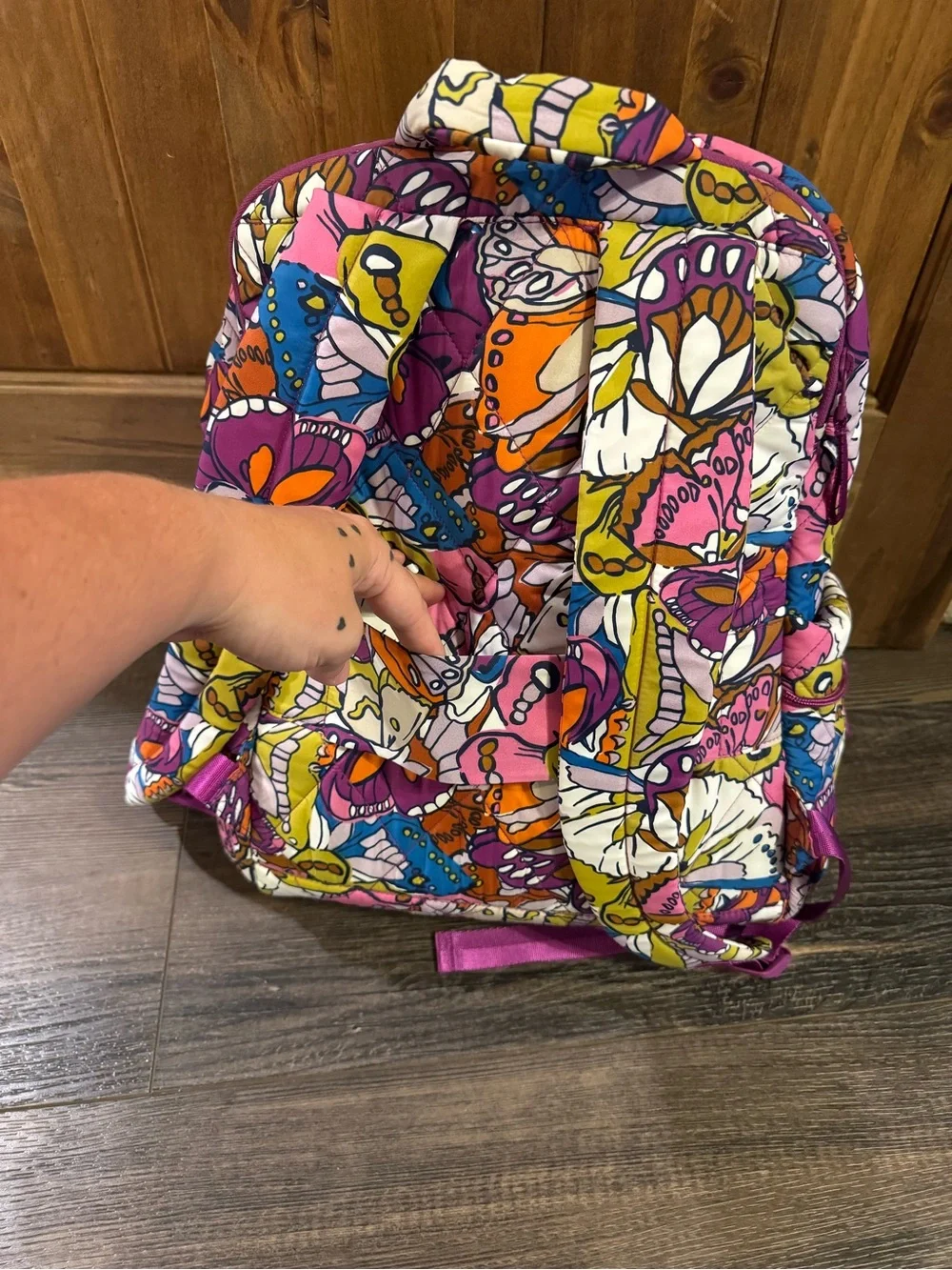 Vera Bradley quilted organized zip