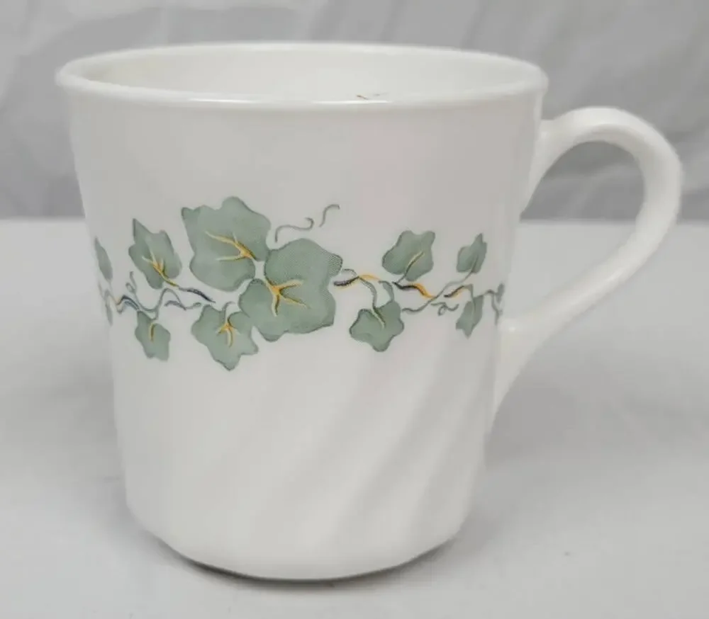 Corning Ware Corelle Callaway Swirl Ivy Tea Coffee Cup Mug