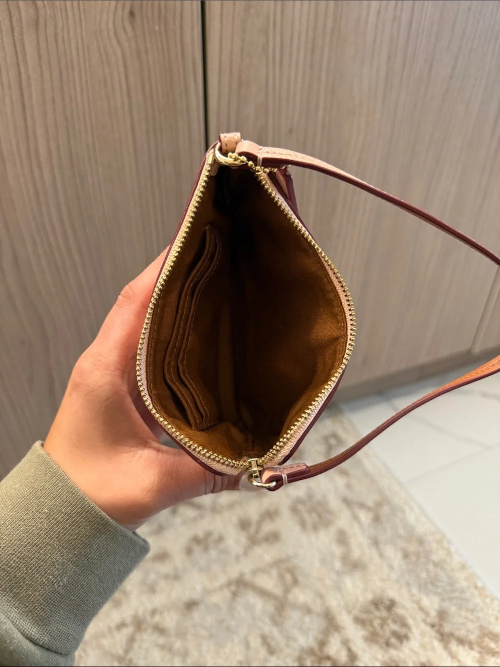 Coach wristlet peach