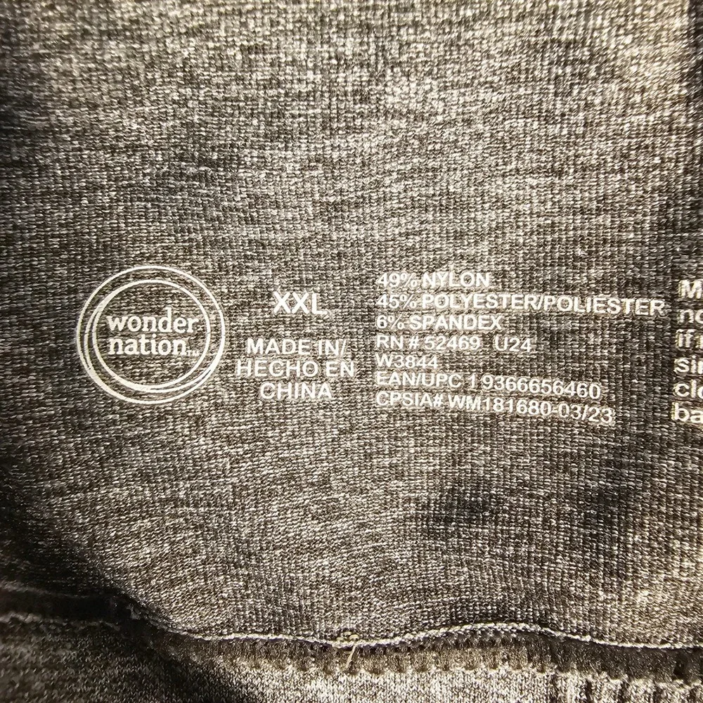 Wonder Nation Girls XXL Heather Gray Seamless Cami Sports Bra Adjustable Straps