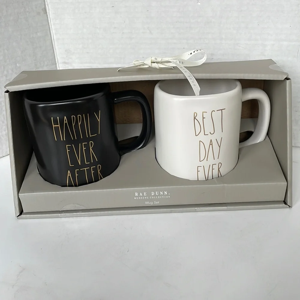 Rae Dunn Wedding Collection Mug Set