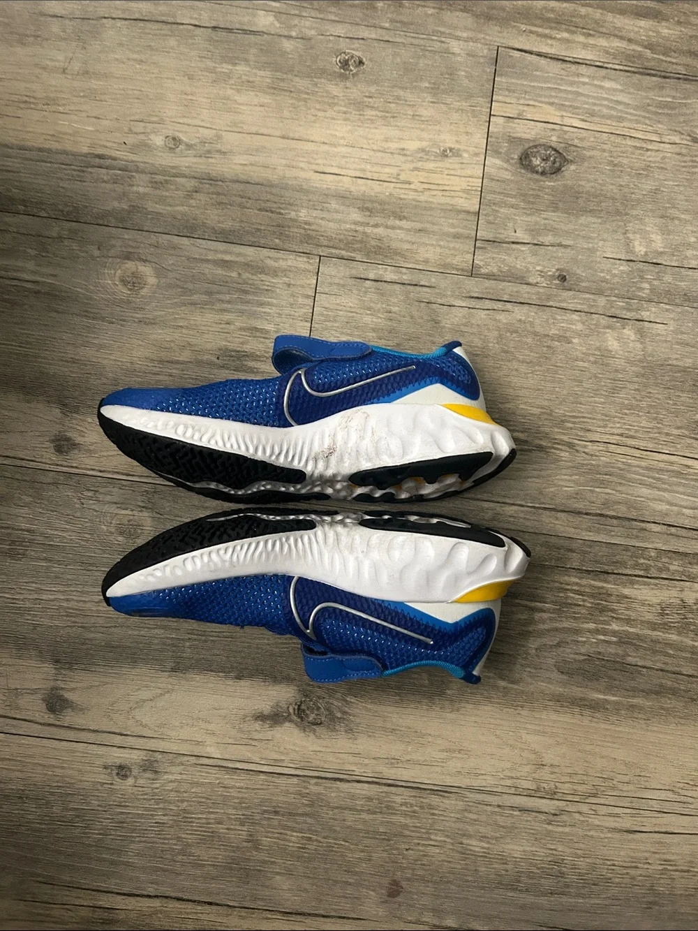 Nike Kids Blue and Yellow Lightweight Sneakers