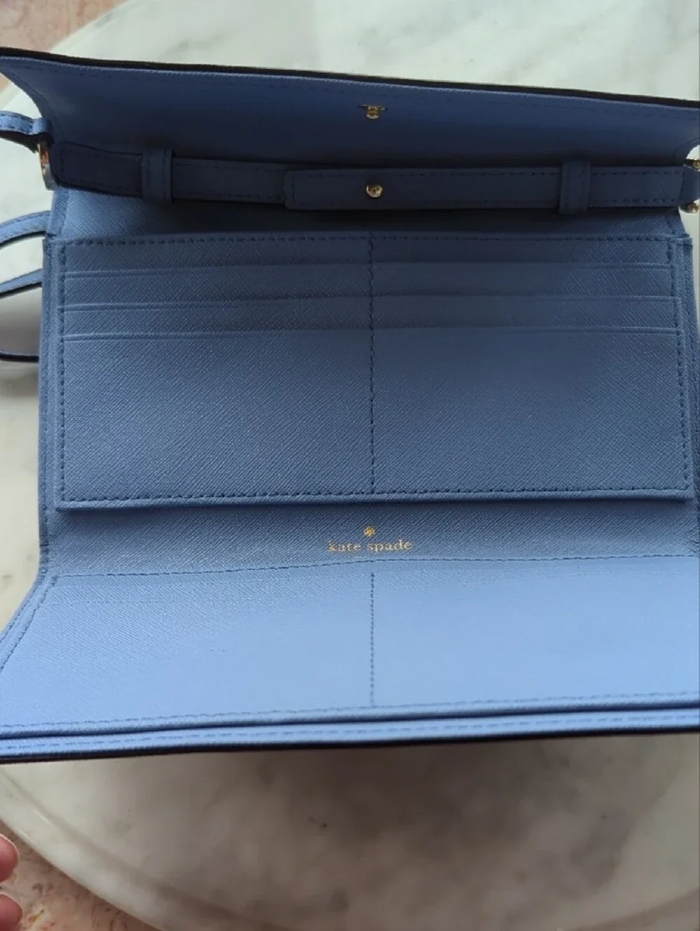 kate spade blue saffiano
