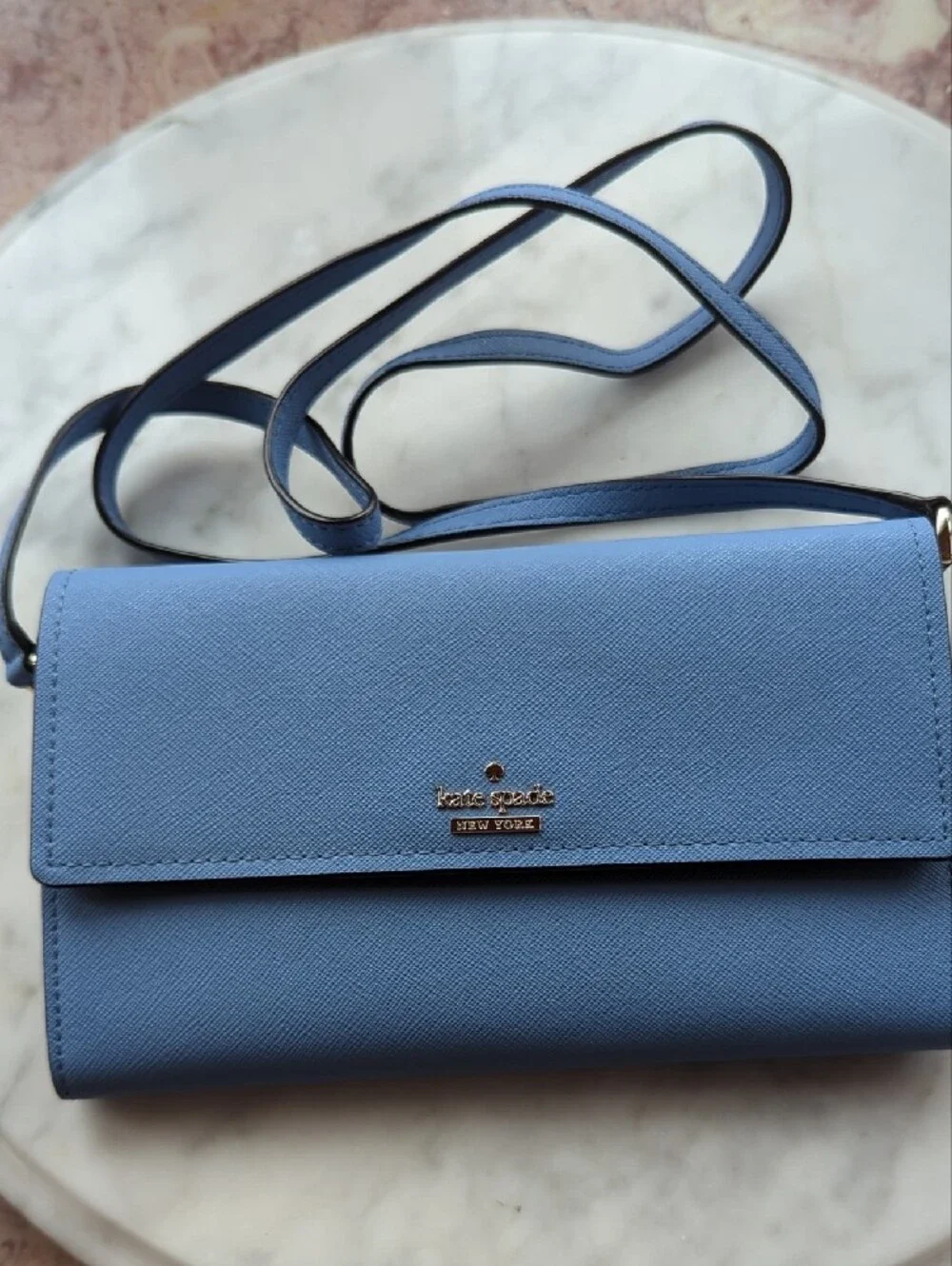 kate spade blue saffiano