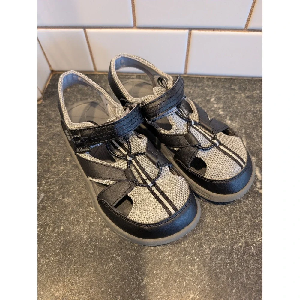 Columbia Kids Techsun Vent‎ Water Sandals Black Grey BY2082-012 Size 3 Kids