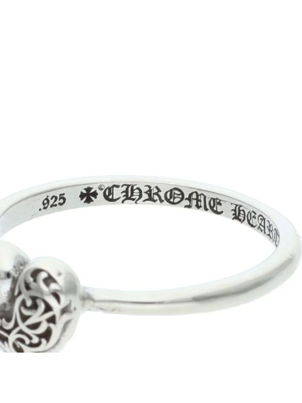 Chrome Hearts Bubblgm Heart Bubble Gum Silver Ring