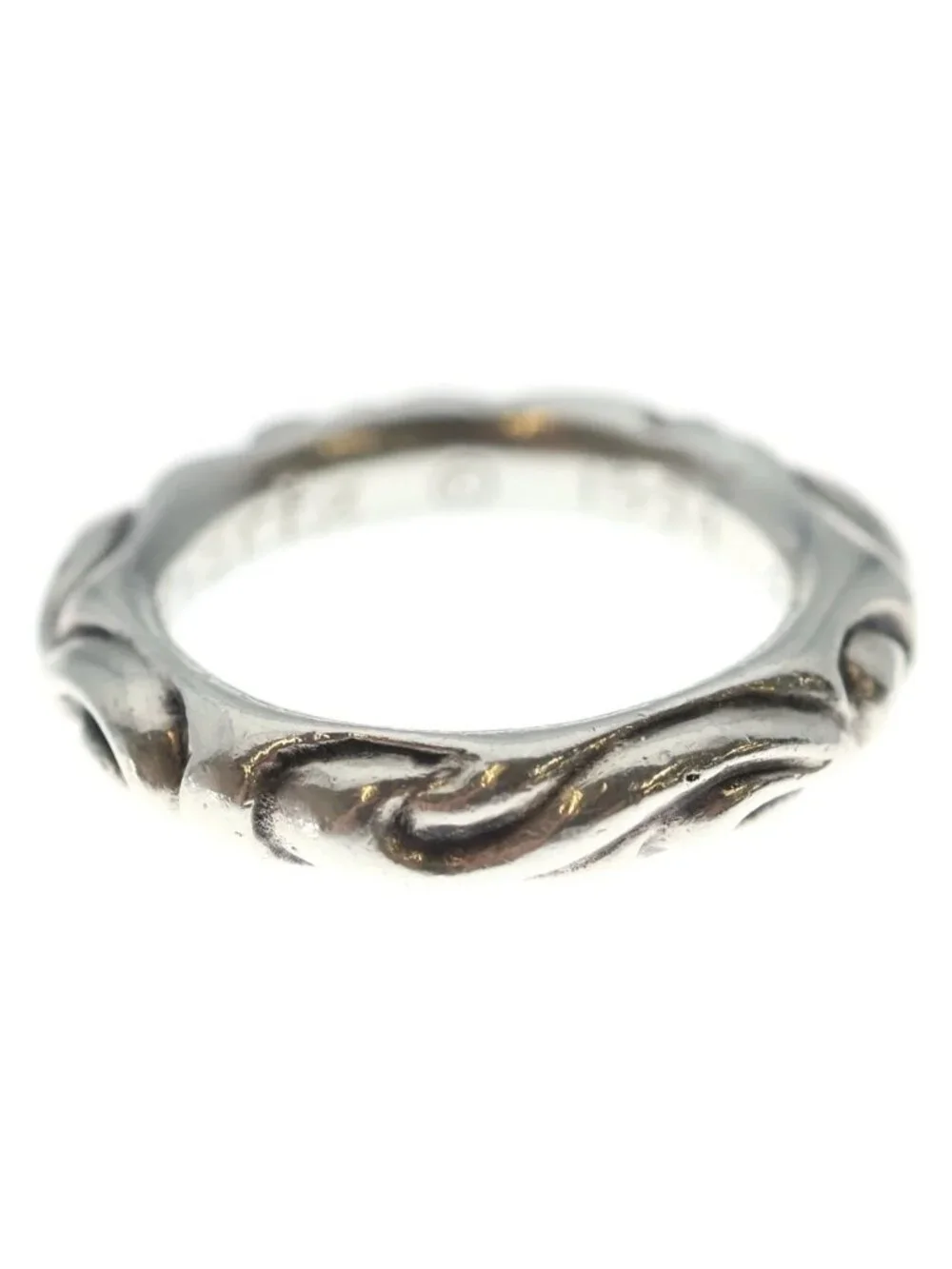 Chrome Hearts Scrl Band Scroll Ring Silver